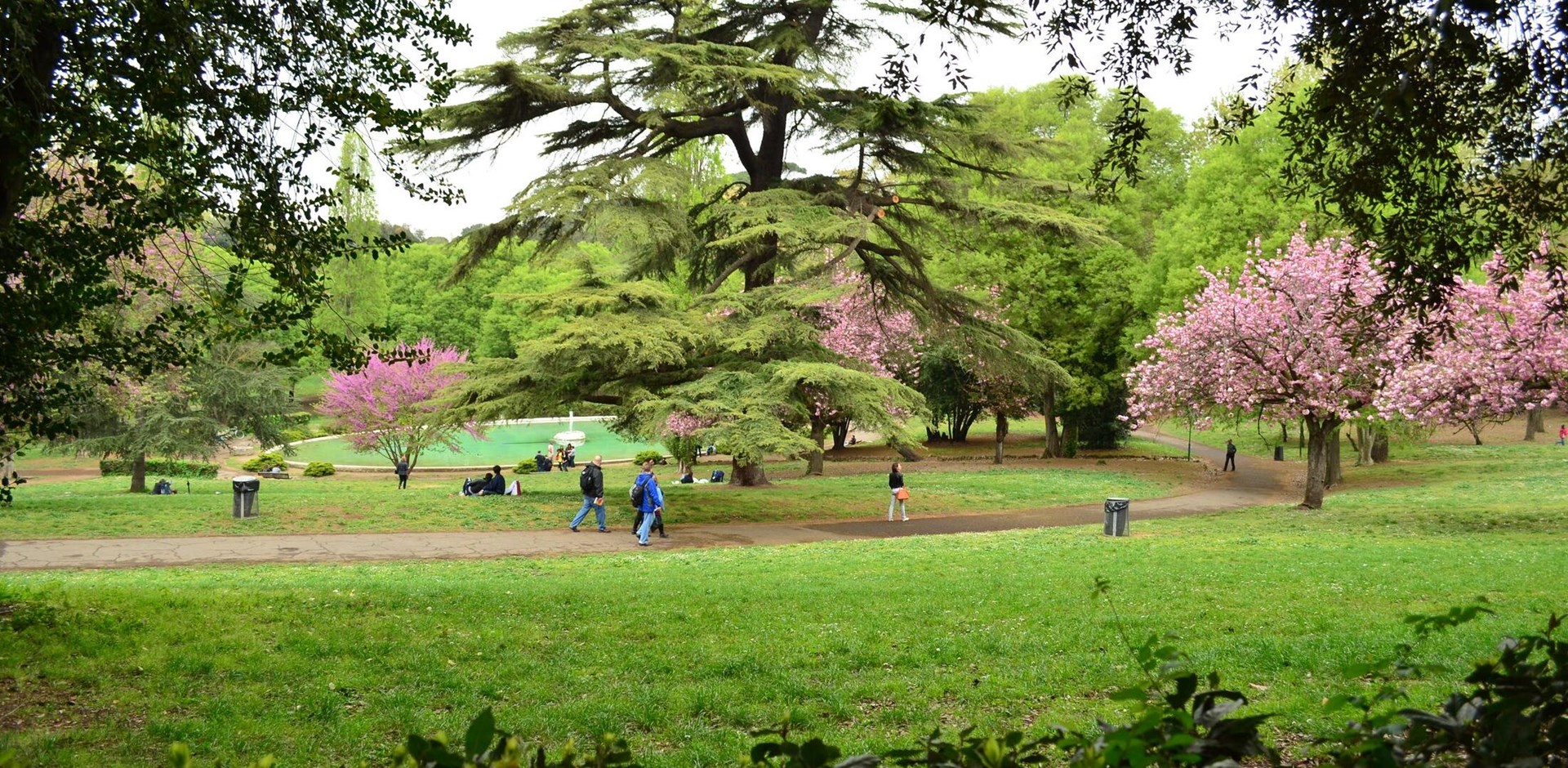 Gardens of Villa Borghese in Rome - Italy