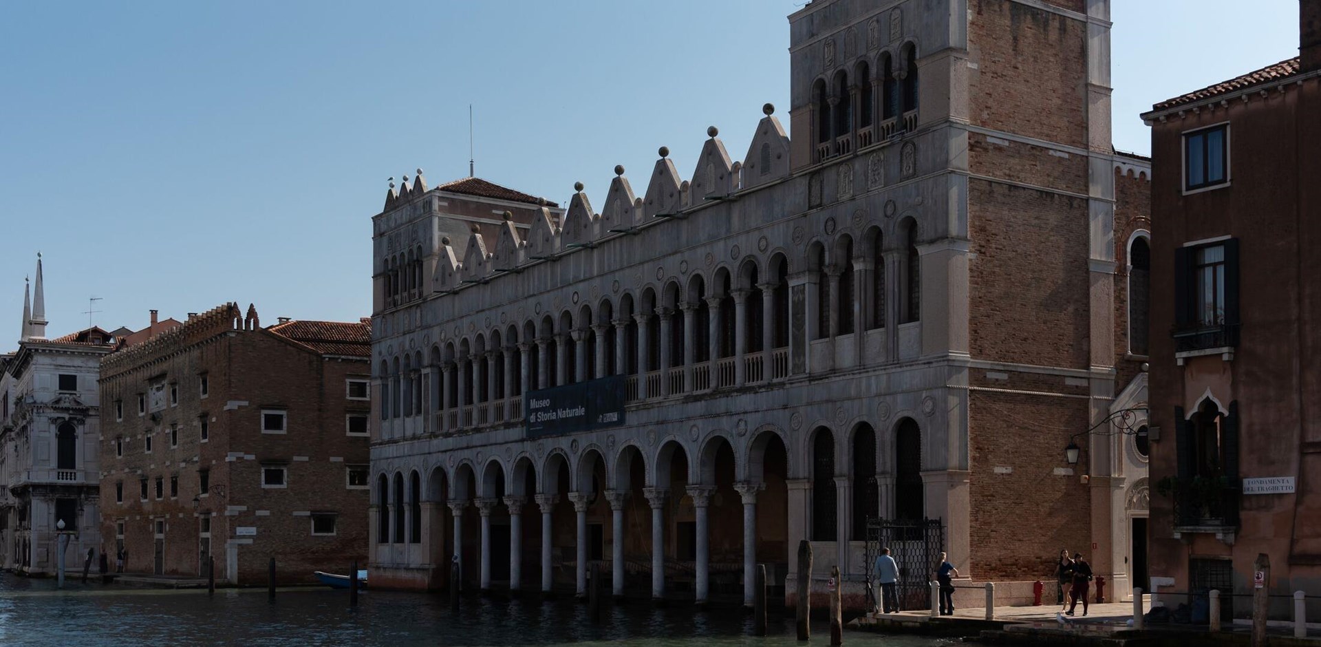 Museo di Storia Naturale Giancarlo Ligabue Natural history museum with collections ranging from botany to zoology, plus a library and workshops toward Grand Canal, Venice Italy