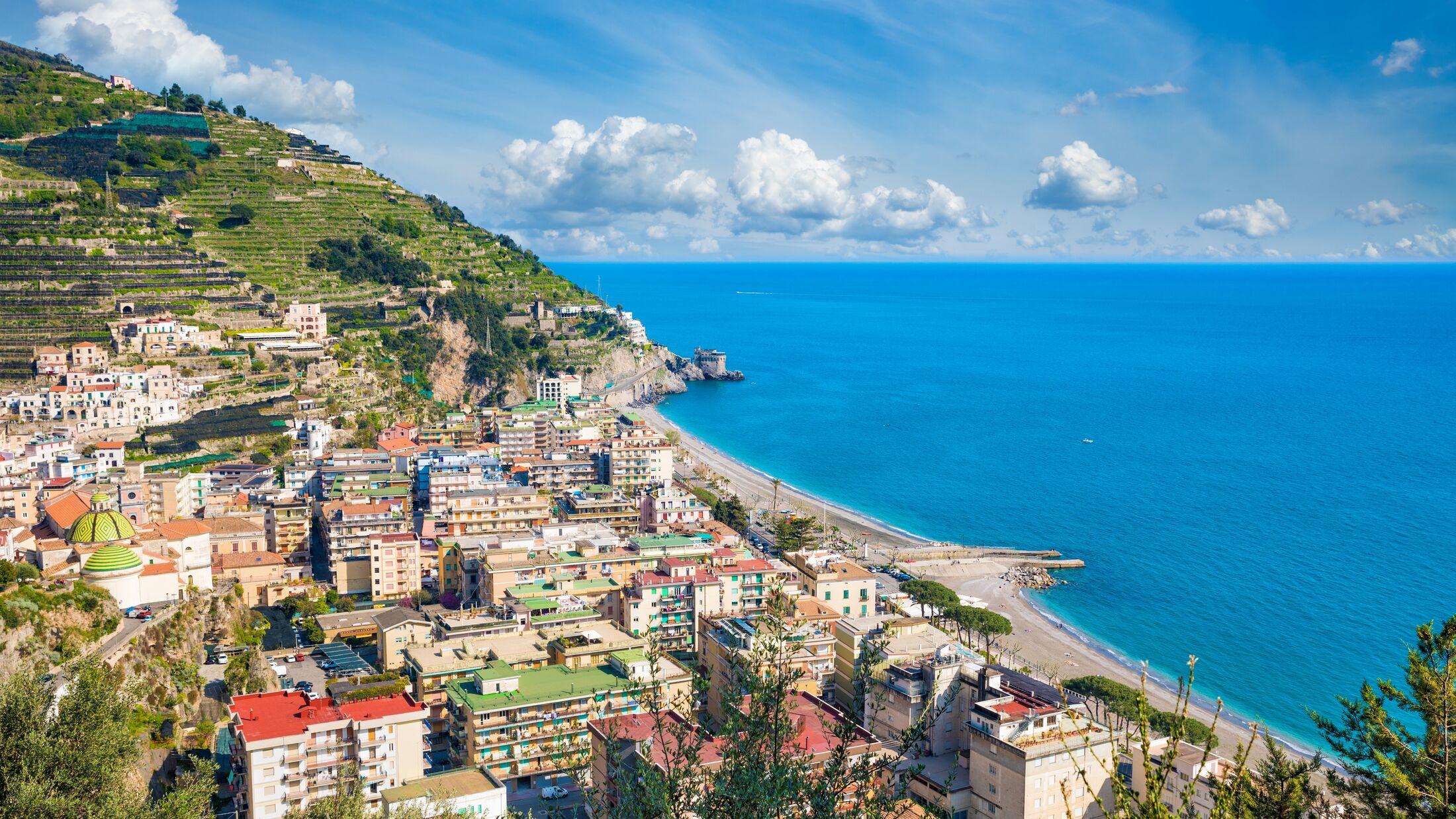 Maiori is town and comune on Amalfi coast in province of Salerno, Campania, Italy.