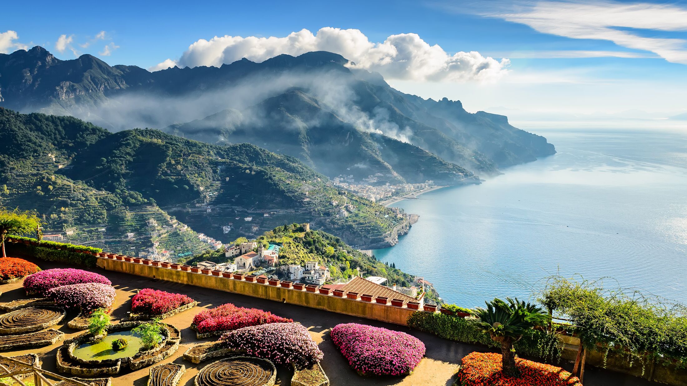 Fantastic view of the Amalfi coast. Ravello, Italy