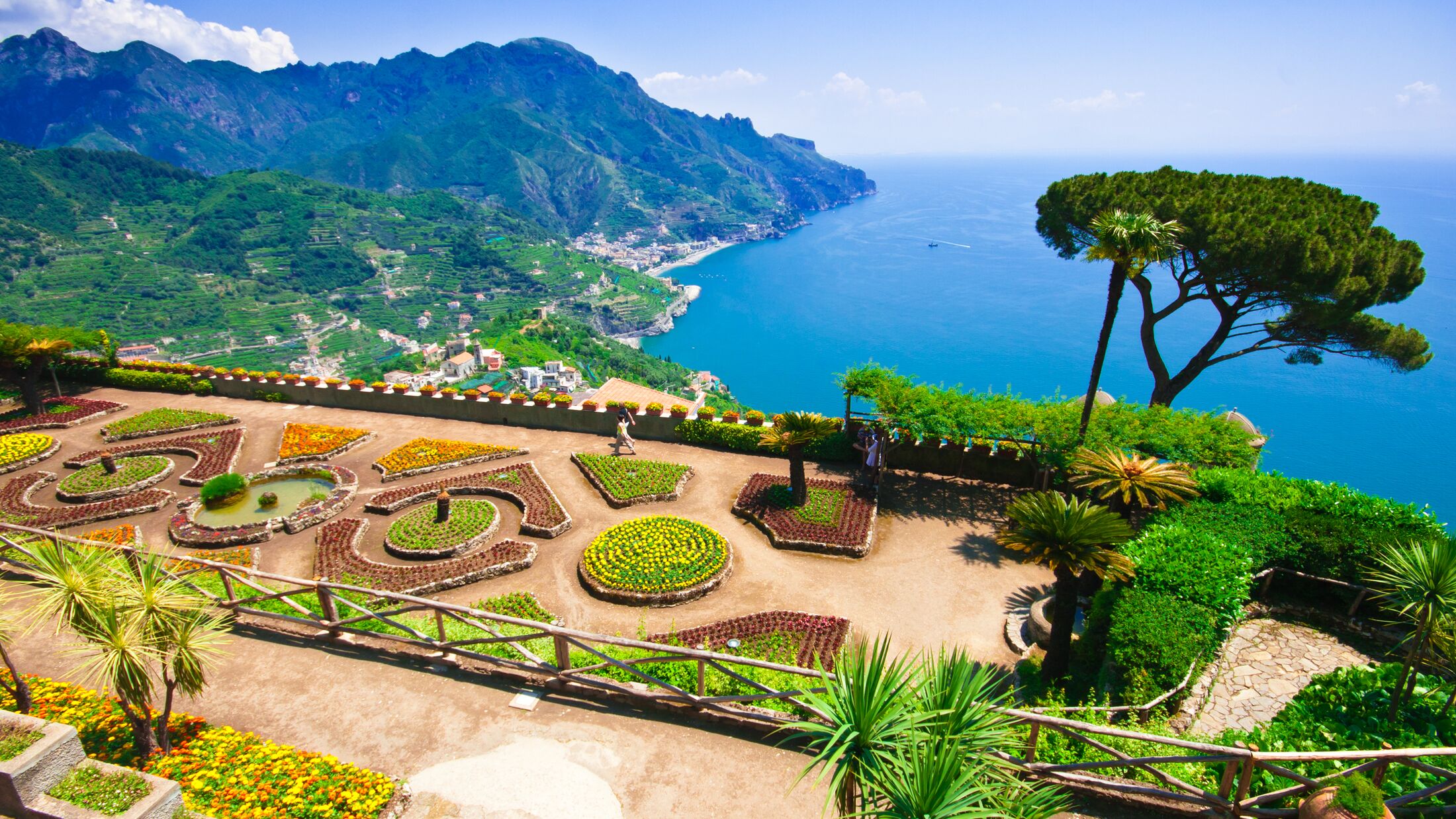 Ravello, Panoramic view of the Amalfi Coast, Italy