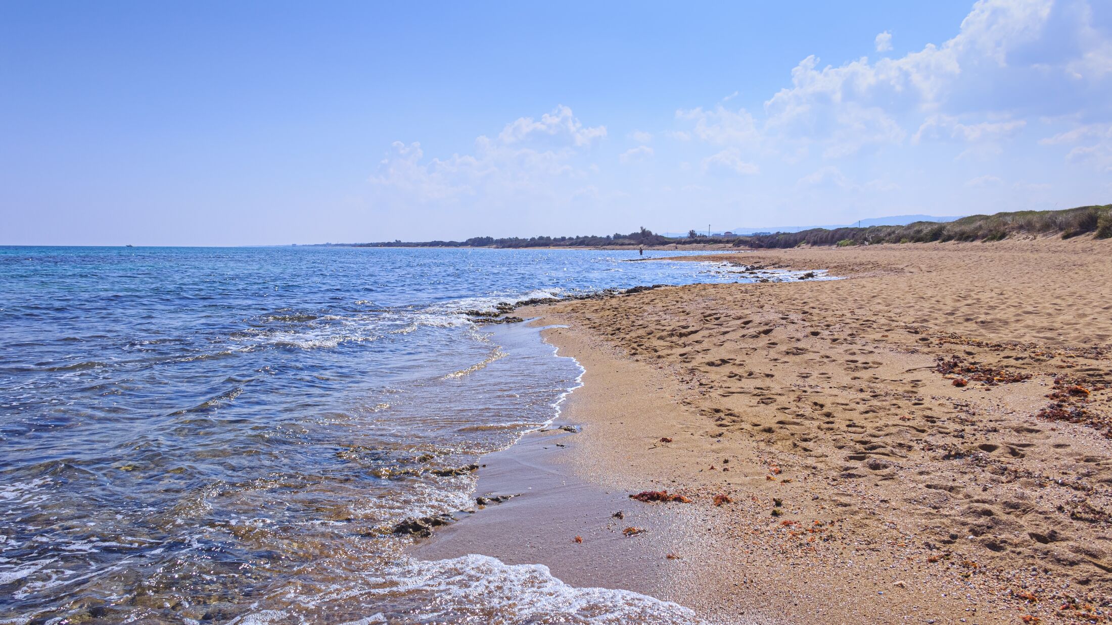 Relax beach in Apulia, Italy: the Regional Natural Park Dune Costiere from Torre Canne to Torre San Leonardo, covers the territories of Ostuni and Fasano  along eight kilometres of coastline.