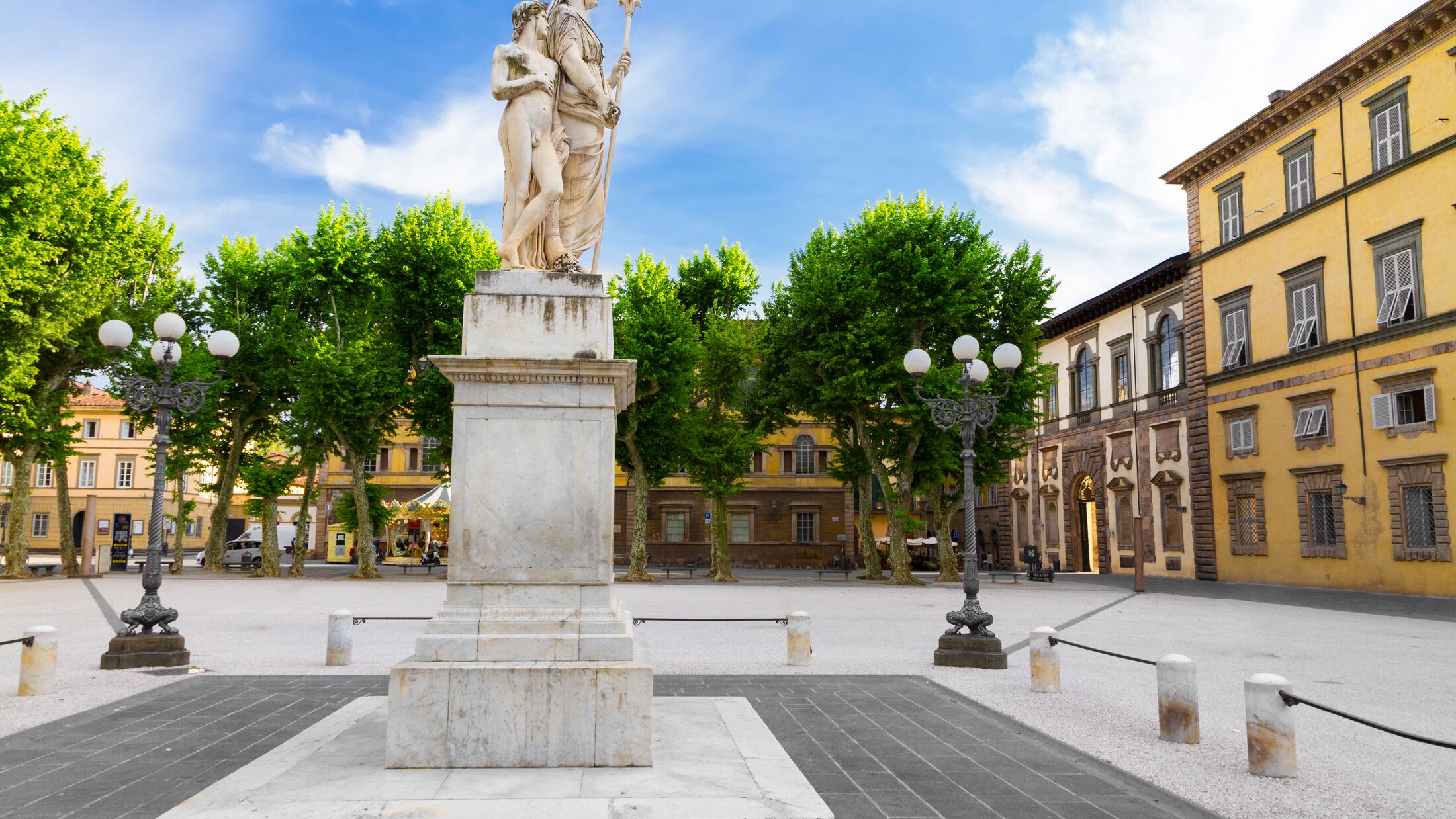 Piazza Napoleone in Lucca, Tuscany, Italy