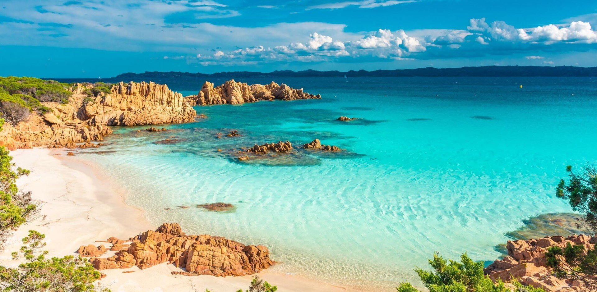 Amazing pink sand beach in Budelli Island, Maddalena Archipelago, Sardinia, Italy
