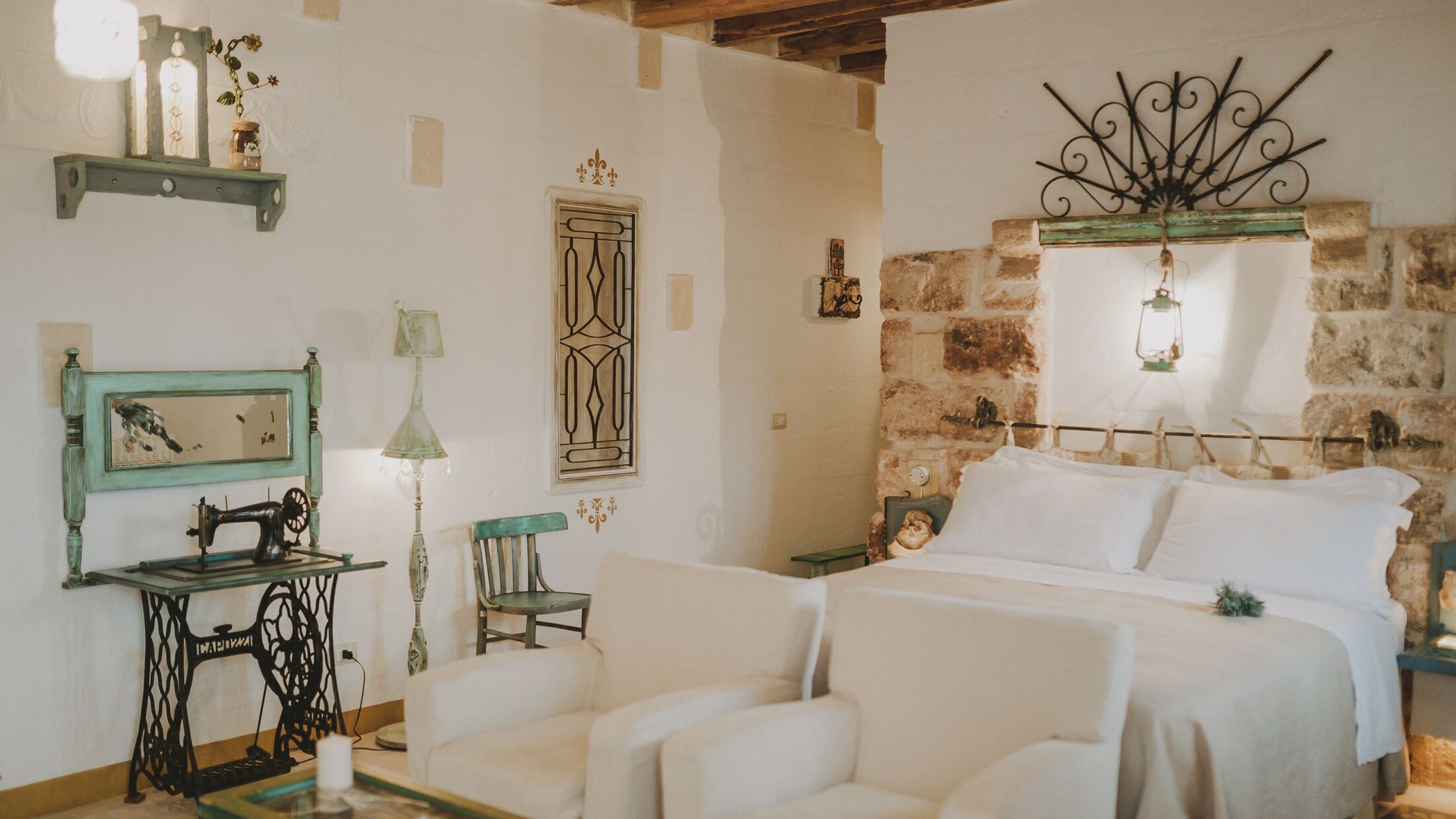 a living room filled with furniture and a mirror