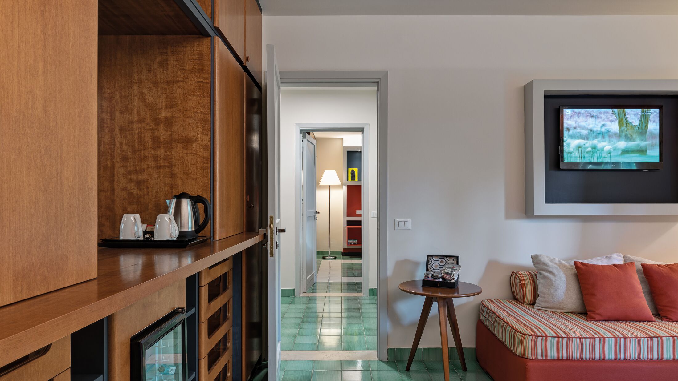 a view of a living room