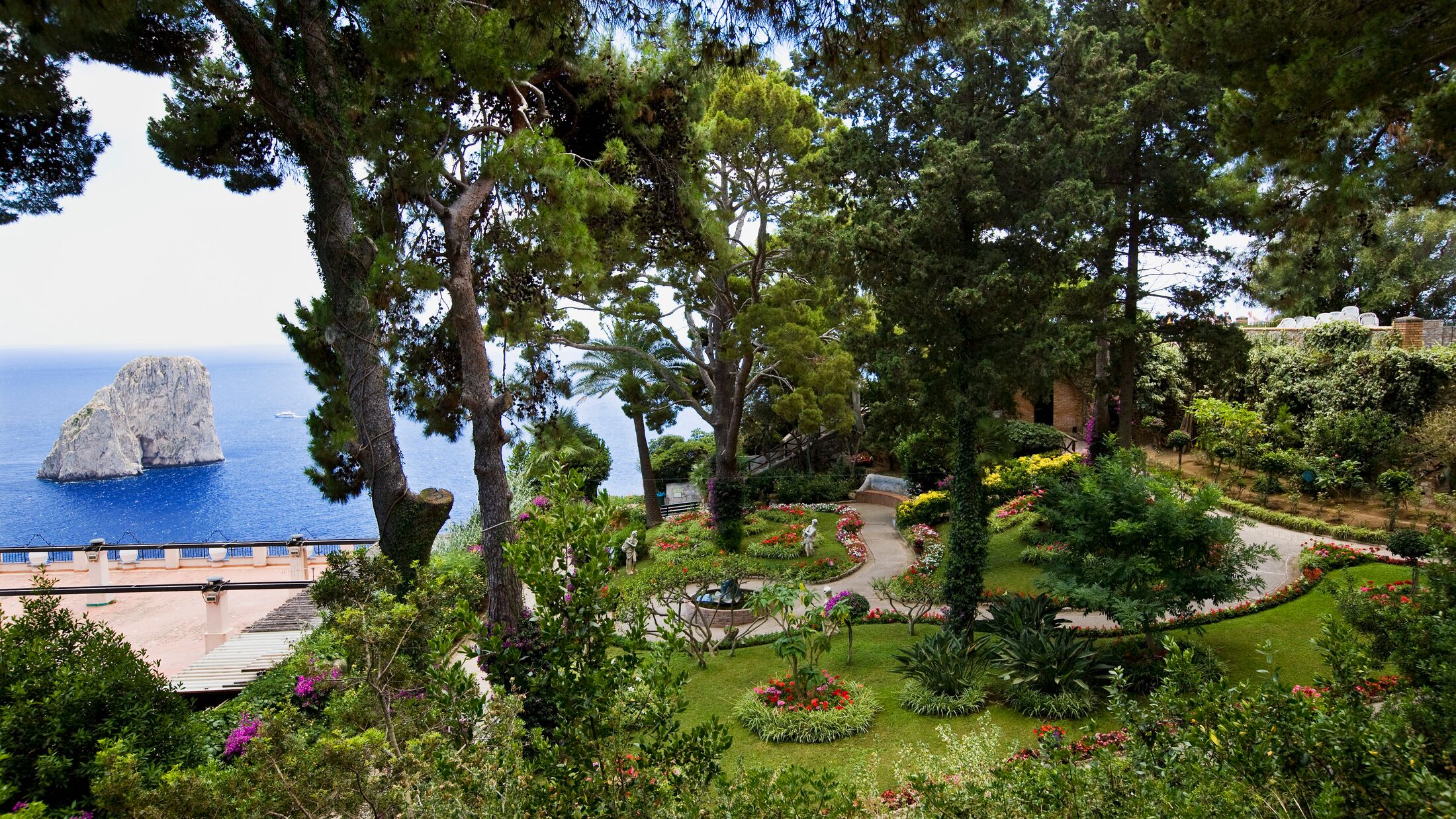 Augusto Gardens and Faraglioni Rocks, Capri