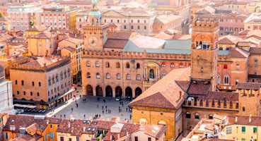 a group of people in front of a building