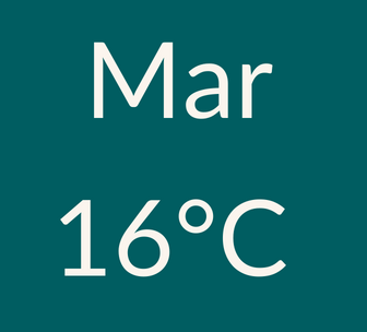 March weather 16C