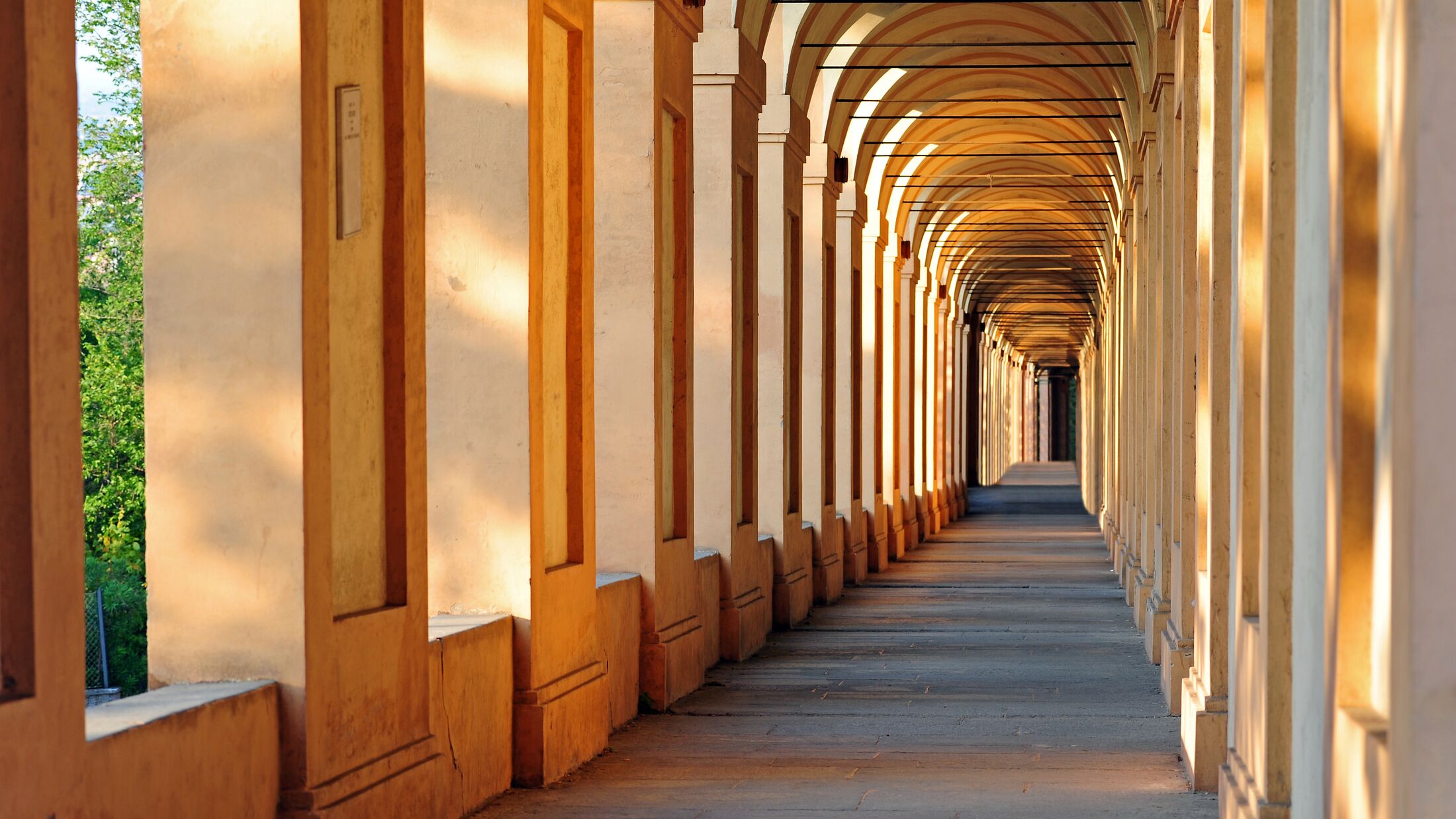 San Luca arcade (the longest in the world). Bologna, Italy.