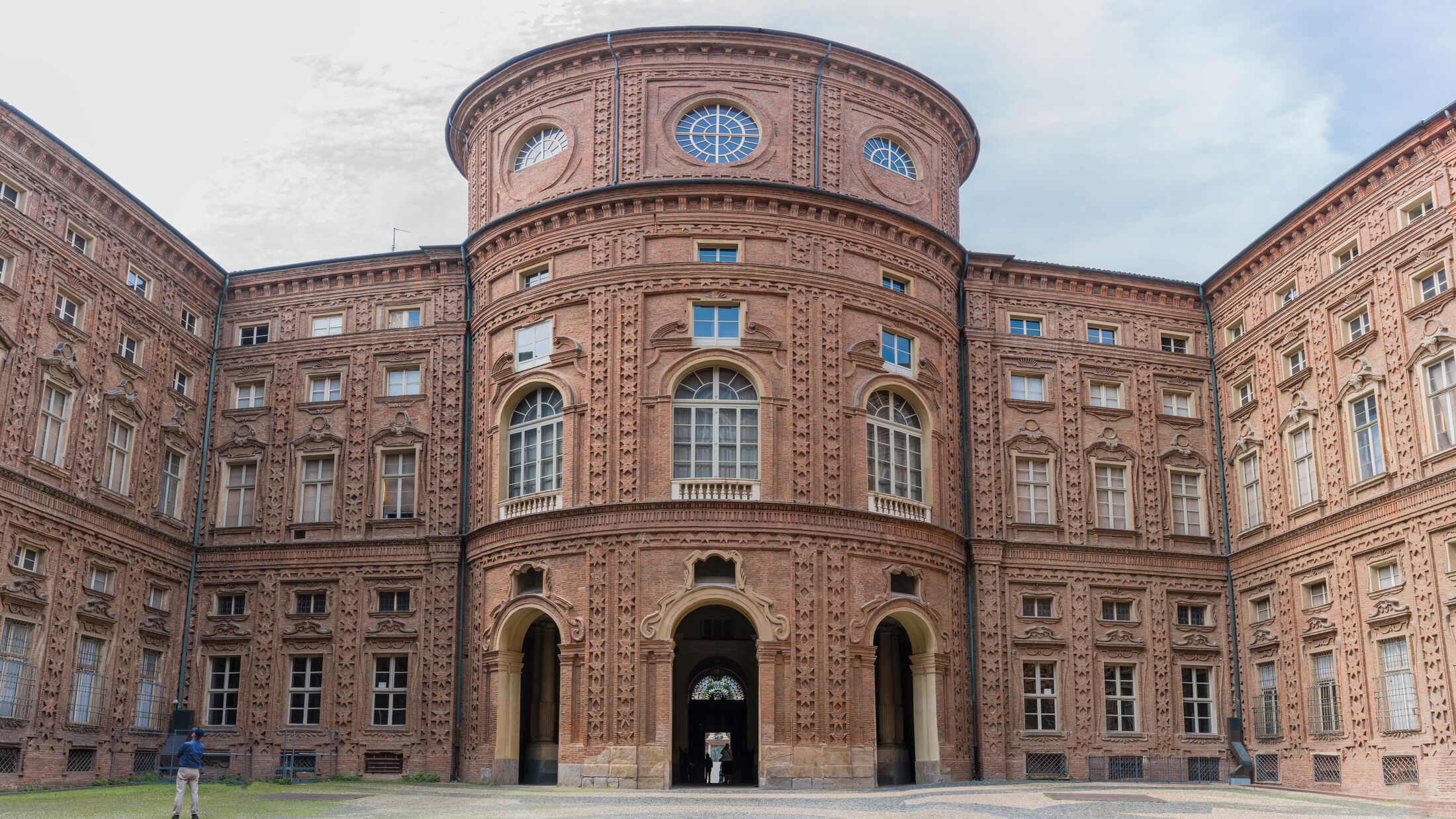 Panorama of back of The Museo Egizio which  is a  museum in Turin, Italy