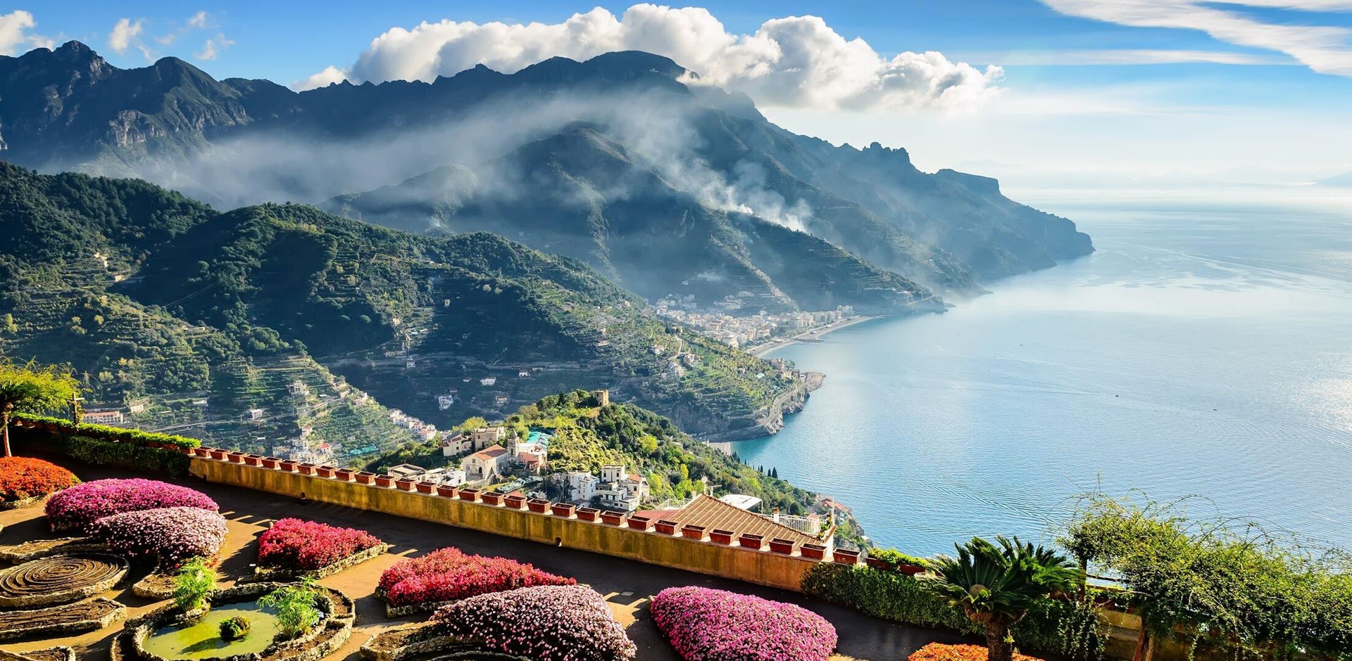 Fantastic view of the Amalfi coast. Ravello, Italy