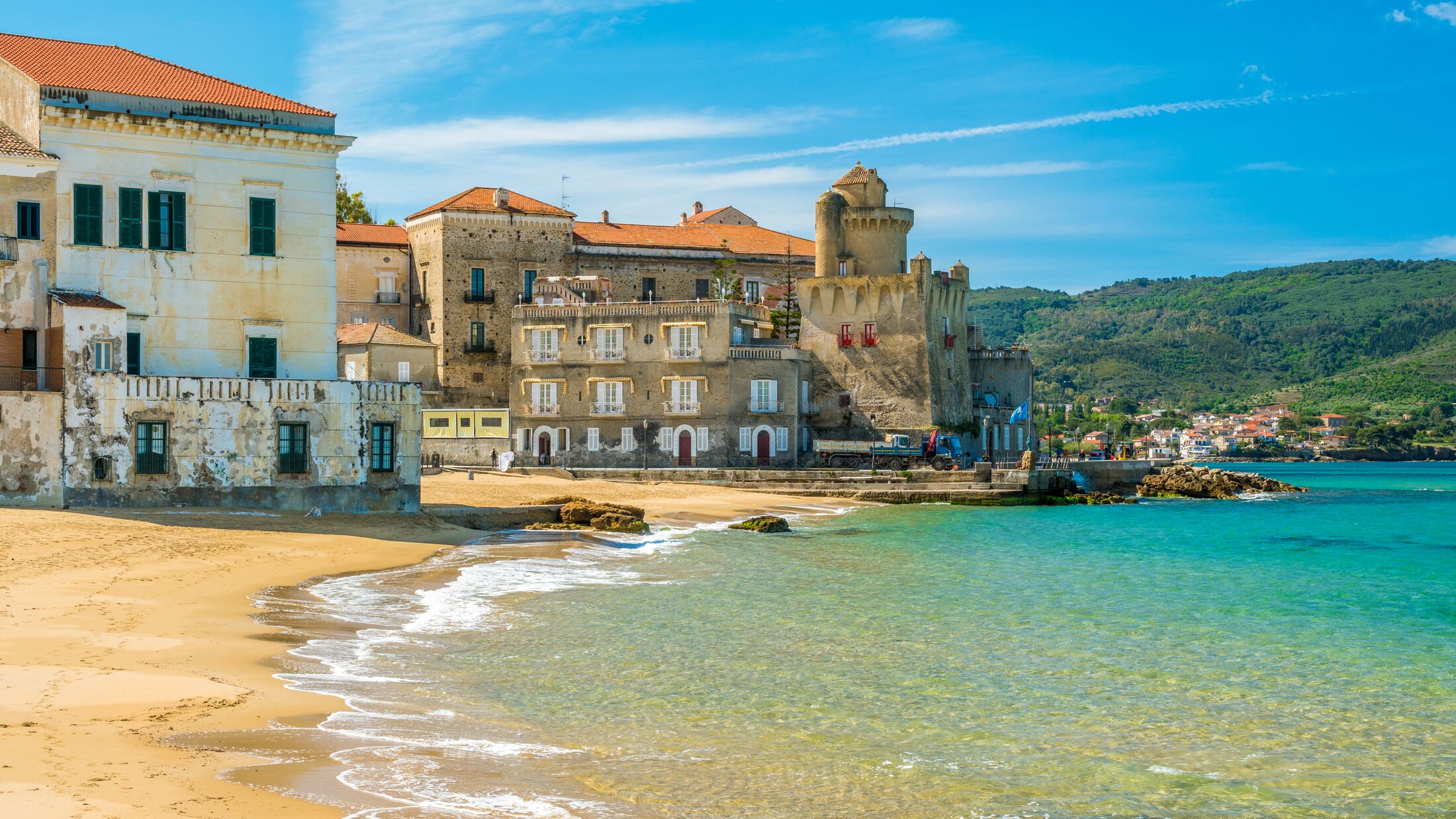 The beautiful village of Santa Maria di Castellabate, Cilento, Campania, southern Italy.