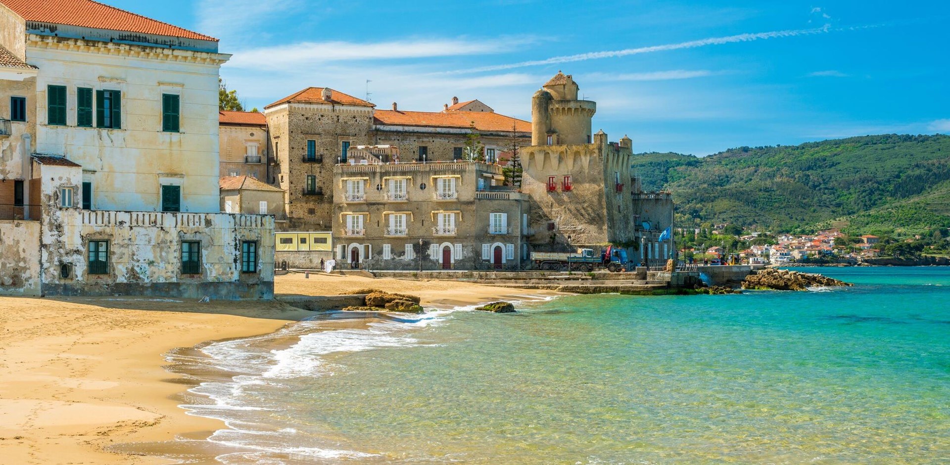 The beautiful village of Santa Maria di Castellabate, Cilento, Campania, southern Italy.