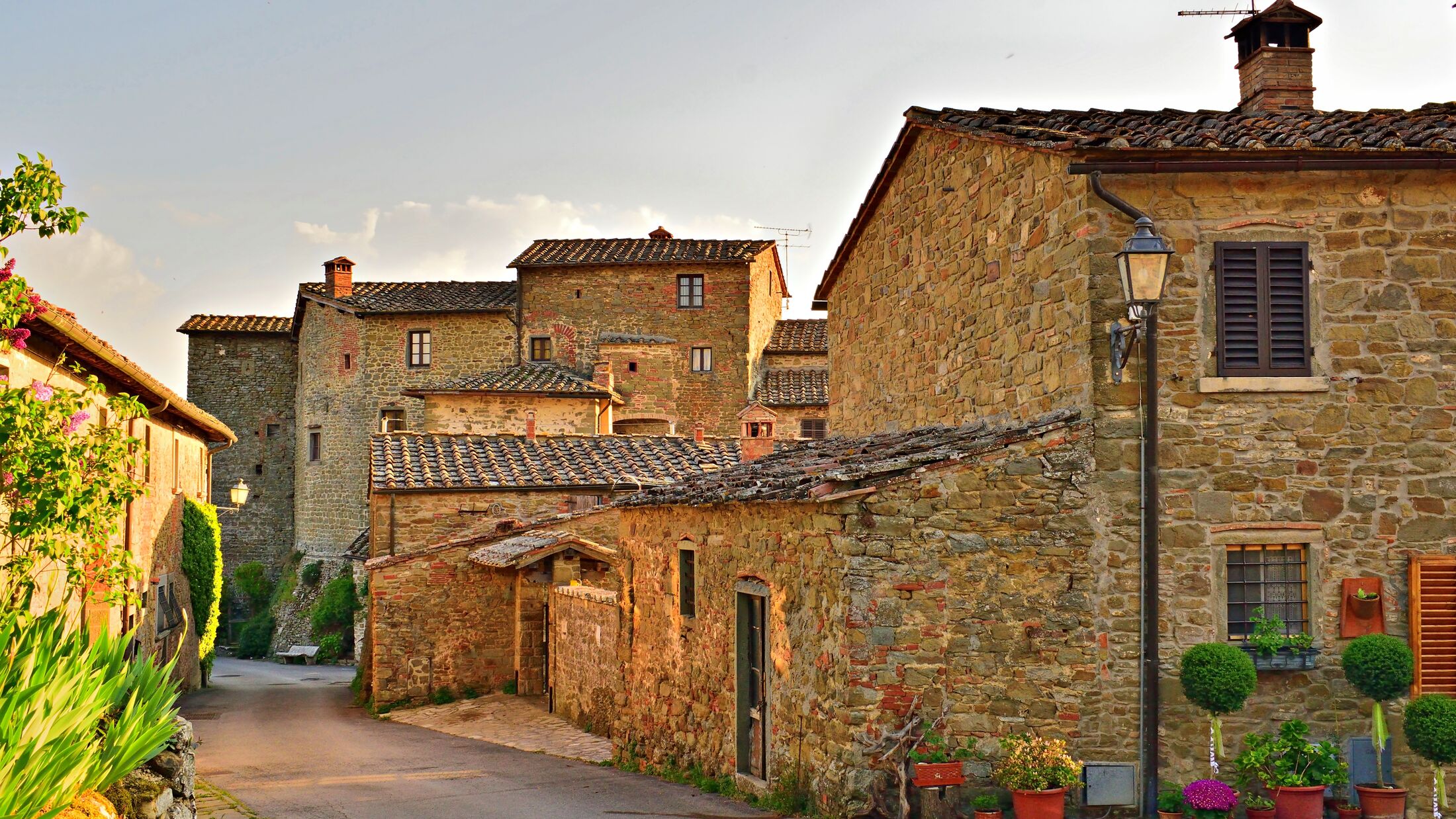 picturesque medieval village of Volpaia, Radda in Chianti in Tuscany
