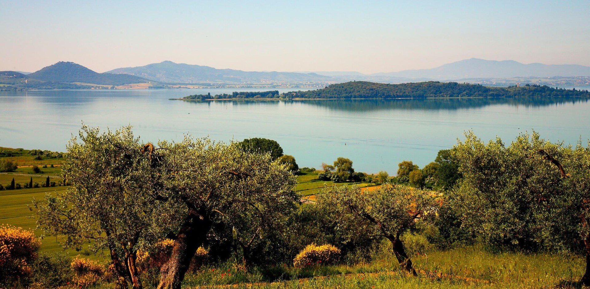 beatifull landscape of lake Trasimeno, Umbria, Italy