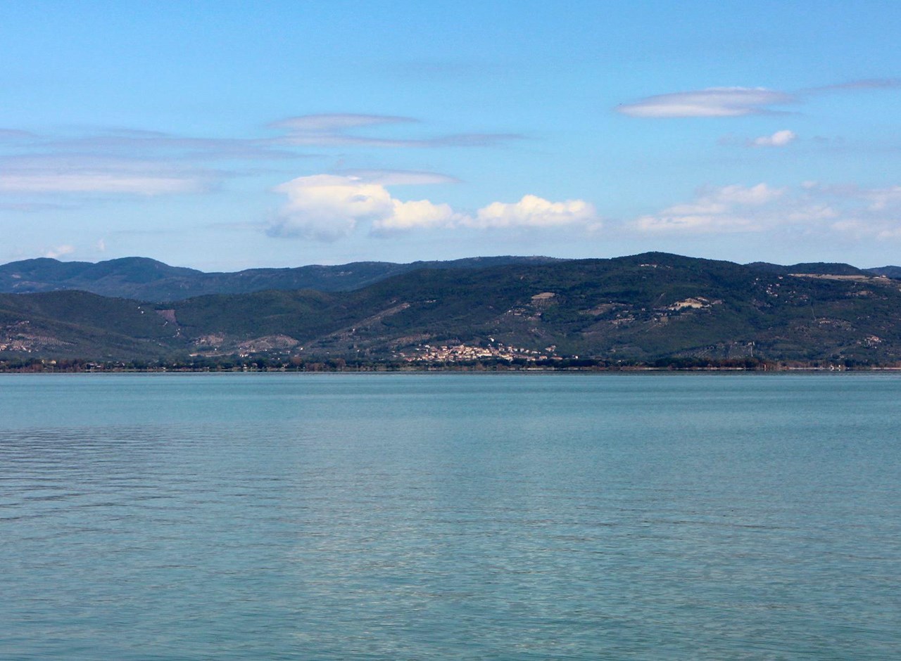 an island in the middle of a body of water