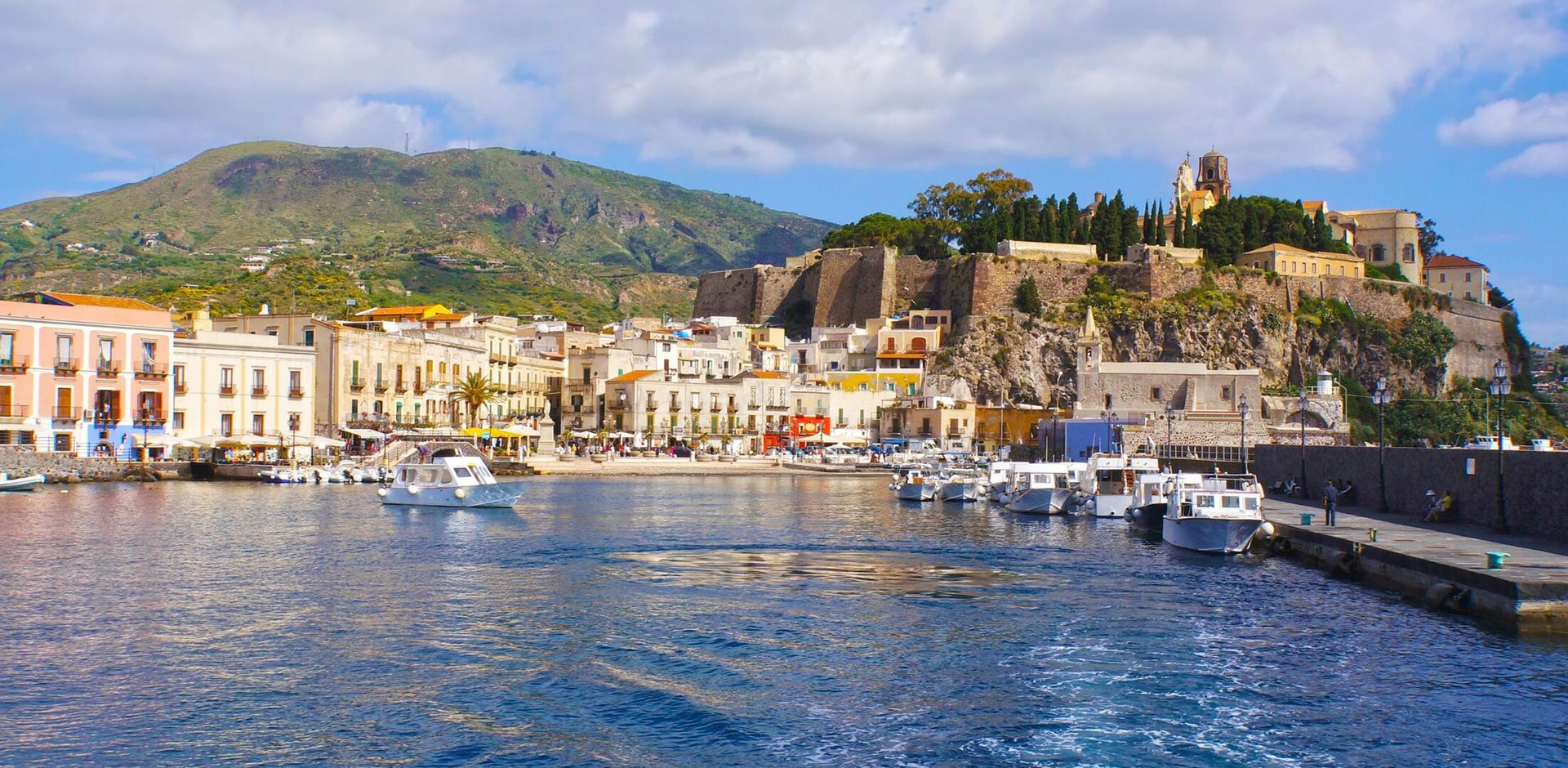 Marina in Lipari Island, Sicily, Italy