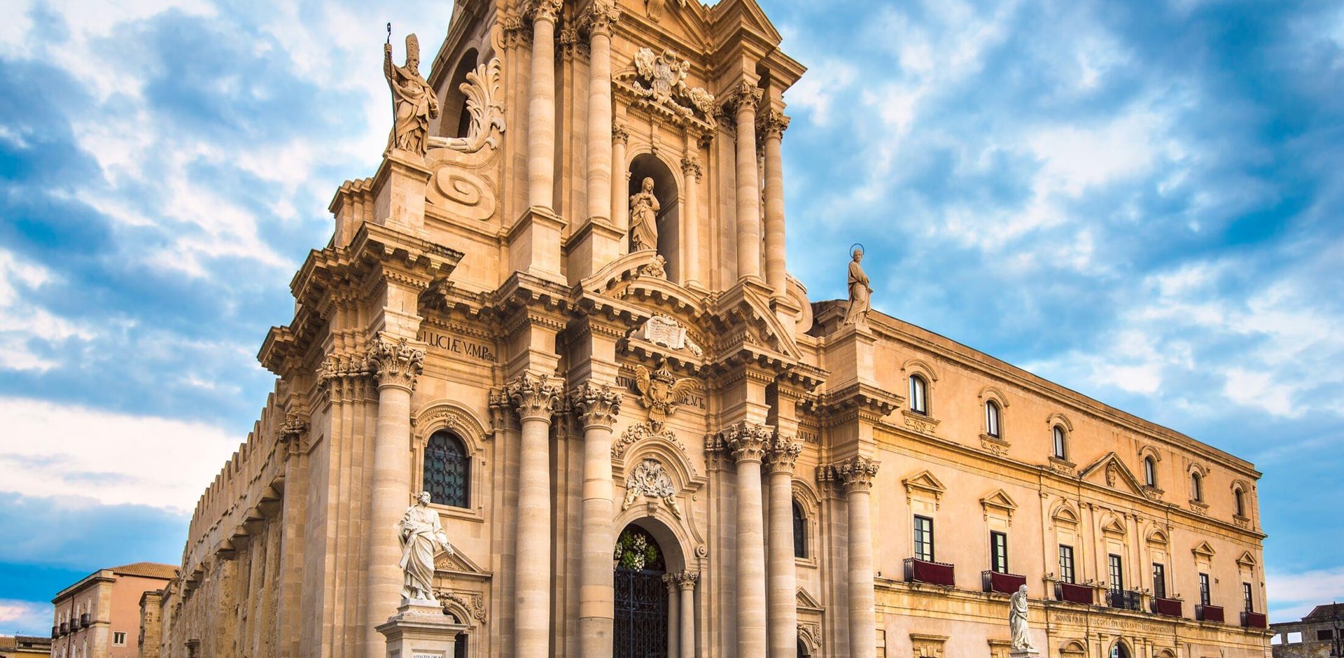 The Cathedral of Syracuse, an UNESCO World Heritage Site in Italy