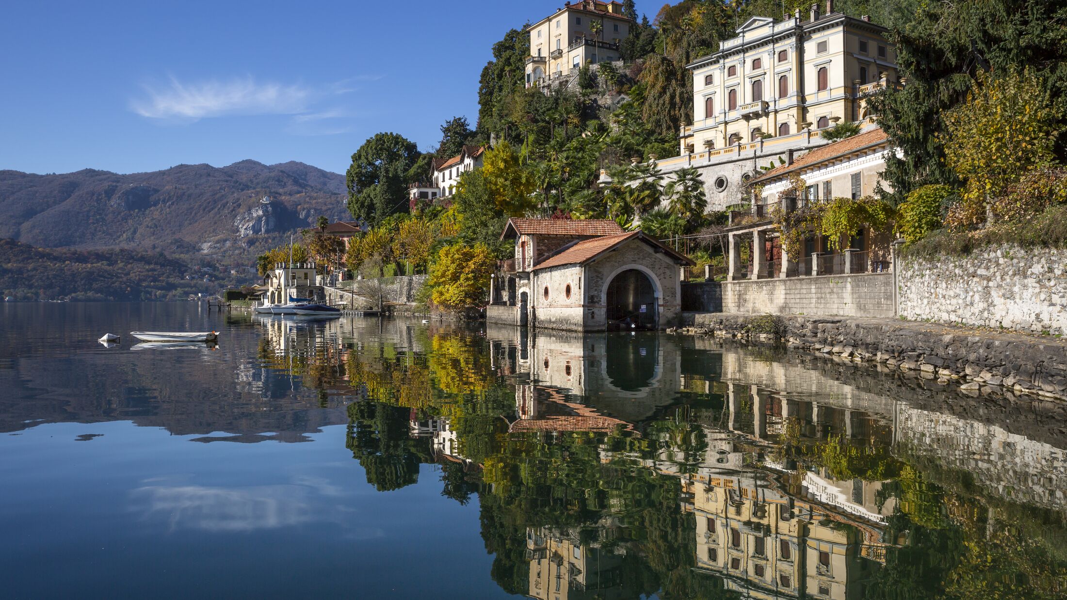 Reflections on the Lake Orta (Italy)