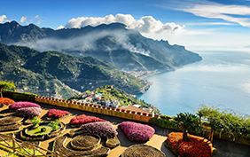 Fantastic view of the Amalfi coast. Ravello, Italy