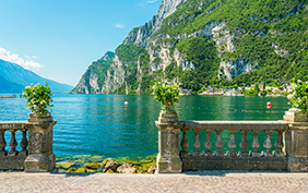 The picturesque town of Riva del Garda on Lake Garda. Province of Trento, Trentino Alto Adige, Italy.