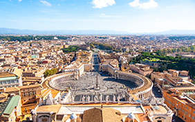 View from the Cupola of St Peter's Basilica in the Vatican