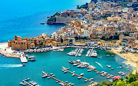 The port city of Castellammare del Golfo near Palermo in Sicily