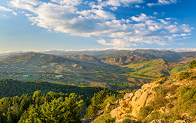 Rural landscape outside of Messina, Sicily, Italy.