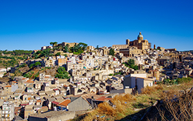 View to the city of Piazza Armerina