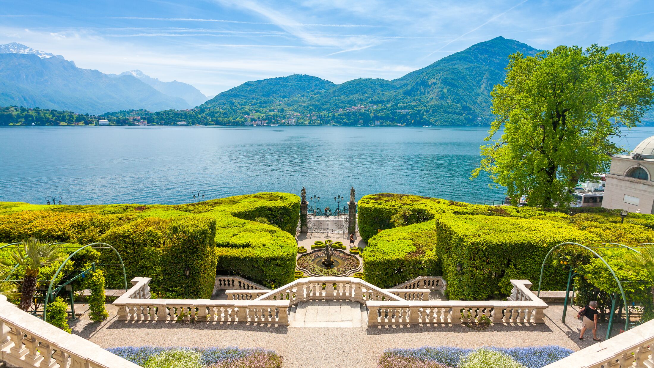 Facade of Villa Carlotta  at Tremezzo on lake Como Italy.
