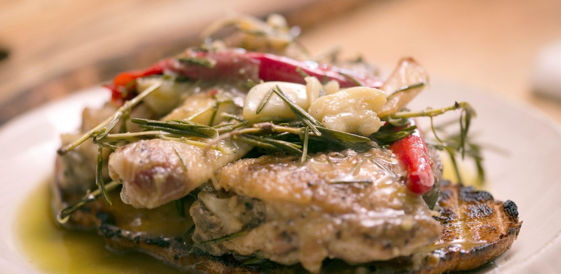 a close up of a plate of food