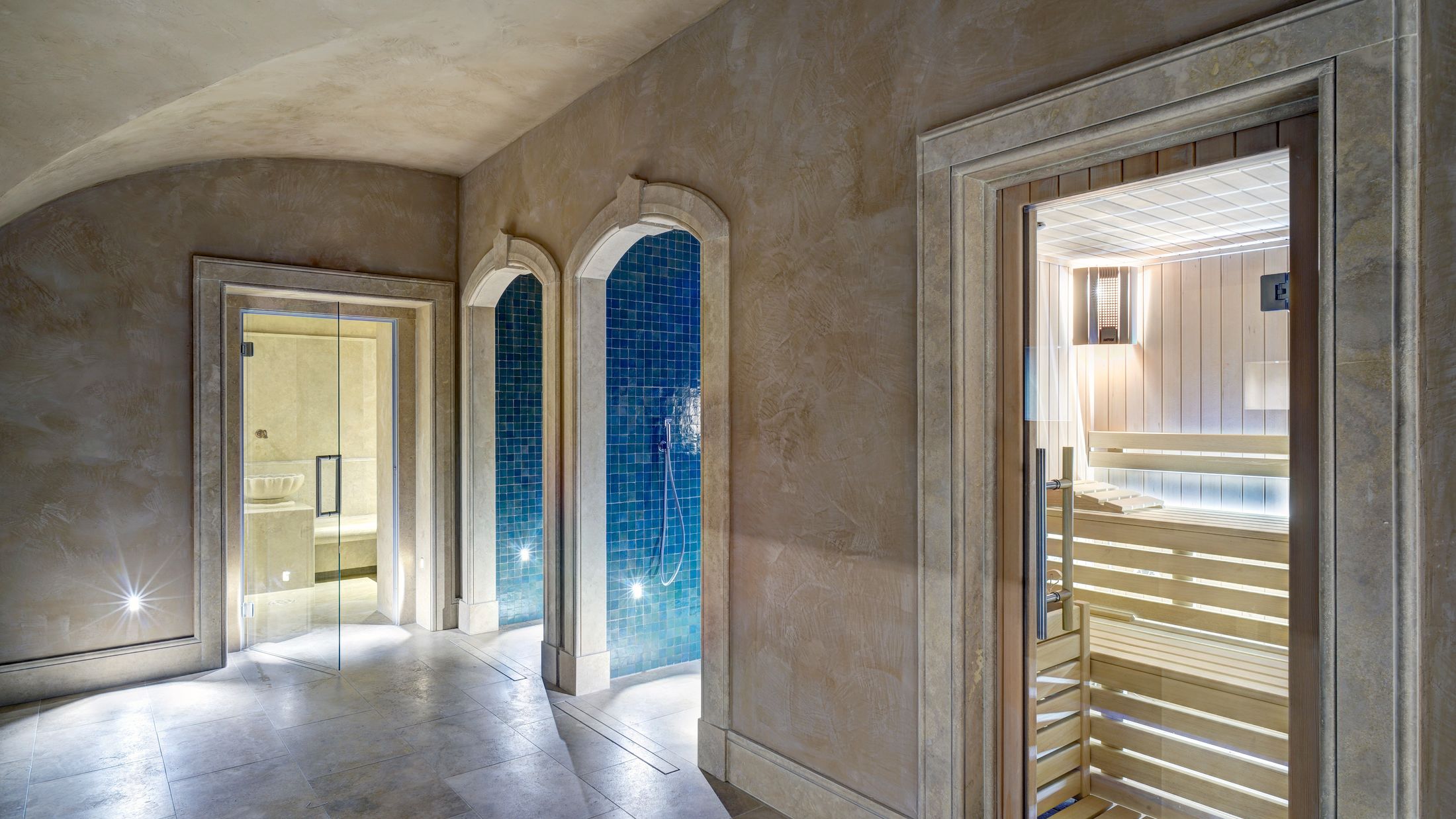 a double door in a room